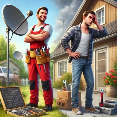 Jeżeli obawiamy się czy poradzimy sobie z montażem anteny lepiej wezwać fachowca Montaż anteny samodzielnie czy z pomocą fachowca?